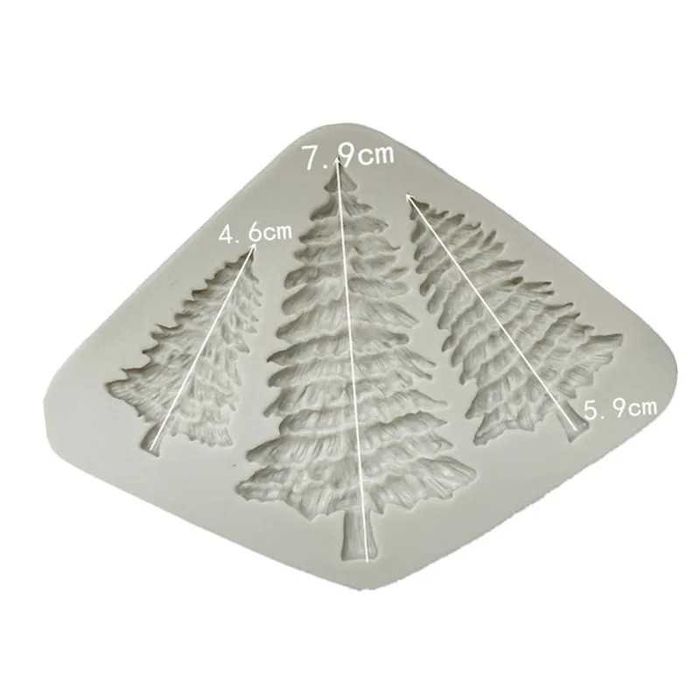 Силіконова кулінарна форма Новорічний Молд 3 Ялинки Олені Сніжинки