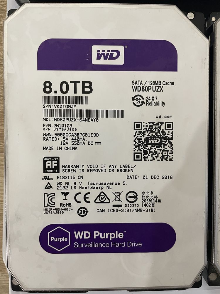 HDD WD purple 8tb