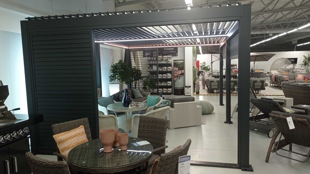 Elektryczna pergola tarasowa PRIME z oświetleniem LED 4x6m