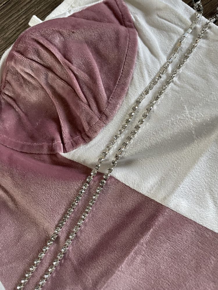 Nowy crop top gorset cyrkonie