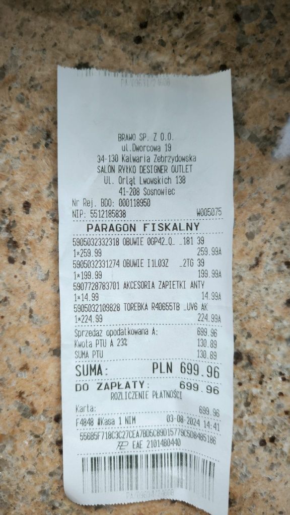 Buty RYŁKO rozmiar 39