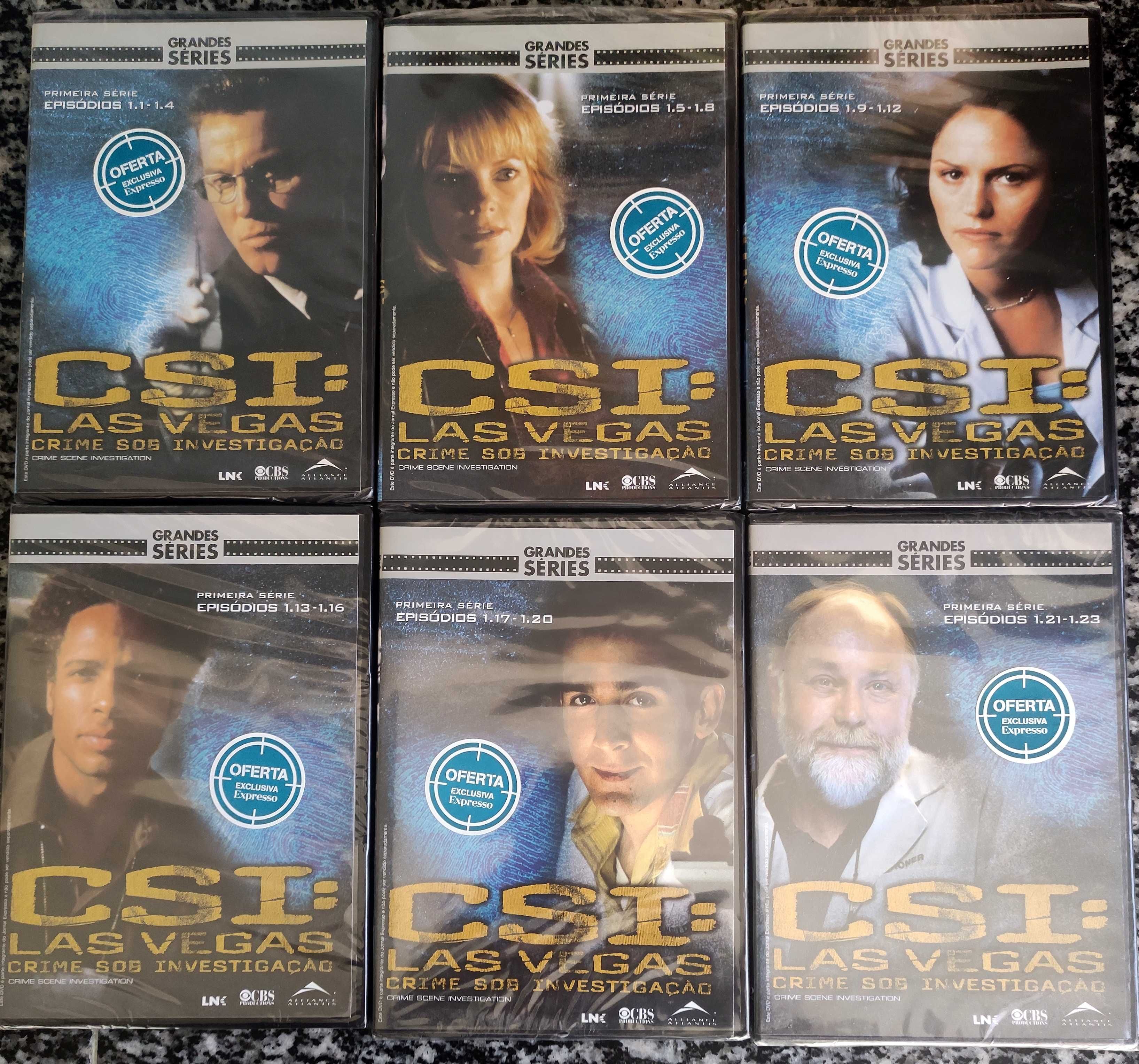 Conjunto 6 DVDs CSI Las Vegas (Novos)