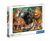 Clementoni 35126 Puzzle 500 el. DZIKIE KOTY