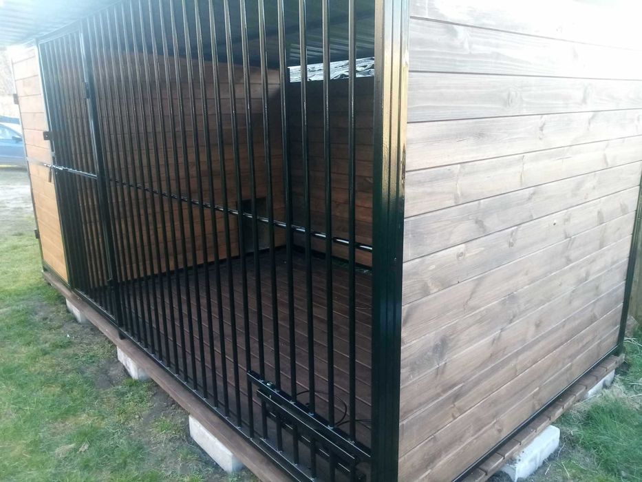 Kojec dla psa 4x2 z ocieplanym pomieszczeniem, ciężki, solidny, ładny