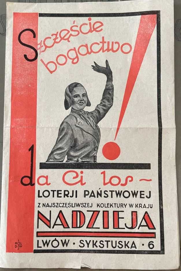 Unkat! Losy i broszura Loterii Państwowej Lwów 1932