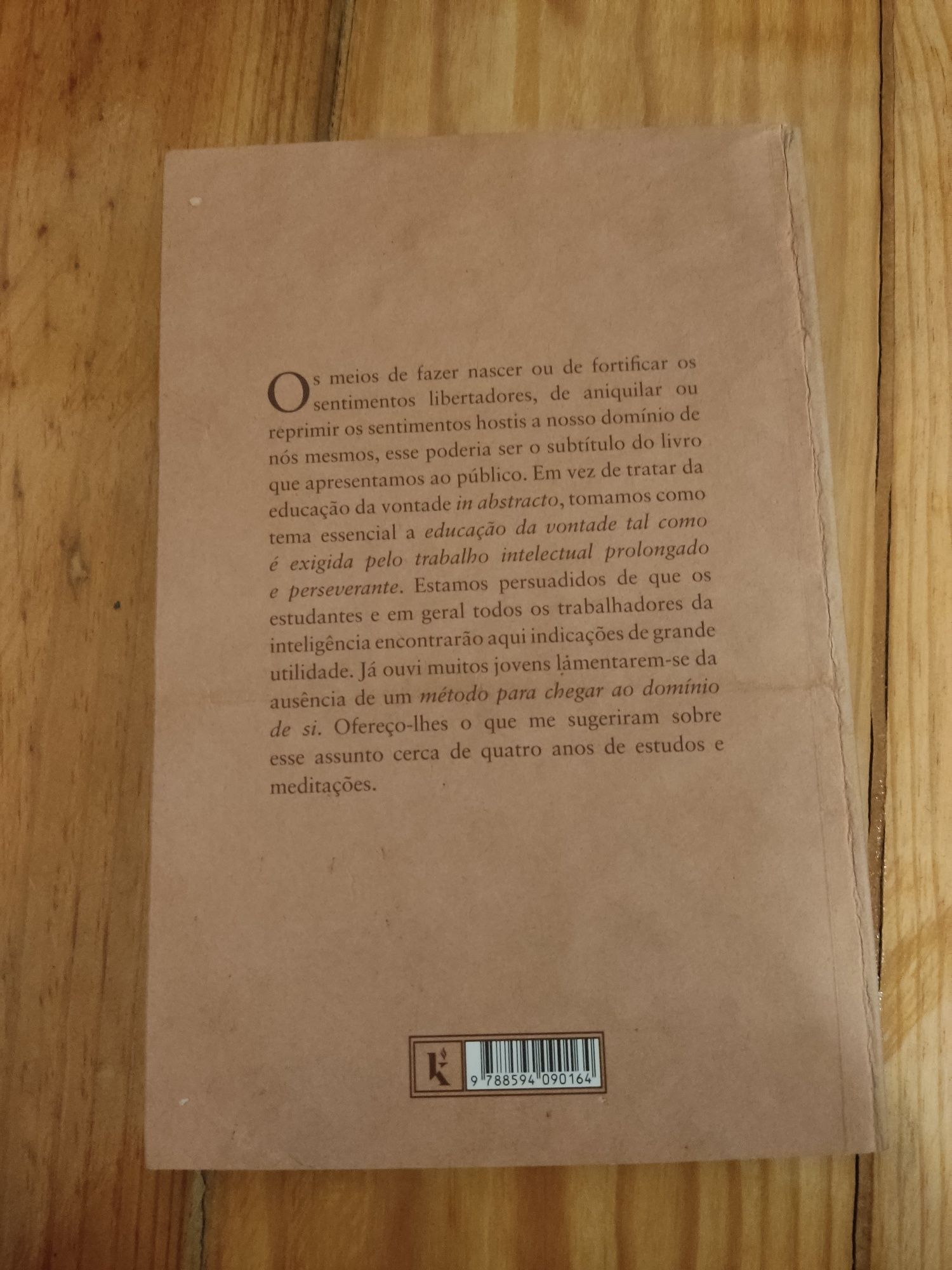Livro "A educação da vontade"