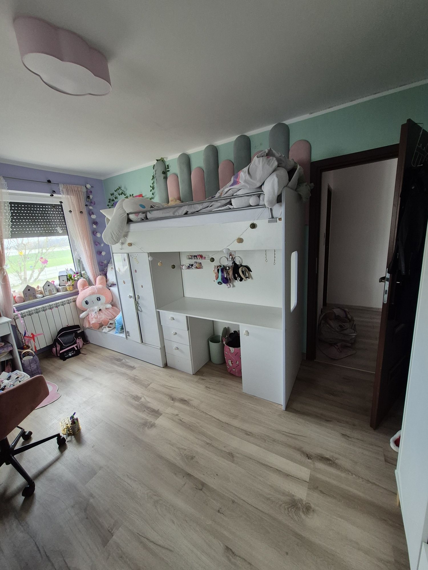 Łóżko piętrowe dziecięce RAJ 5 wysoki połysk