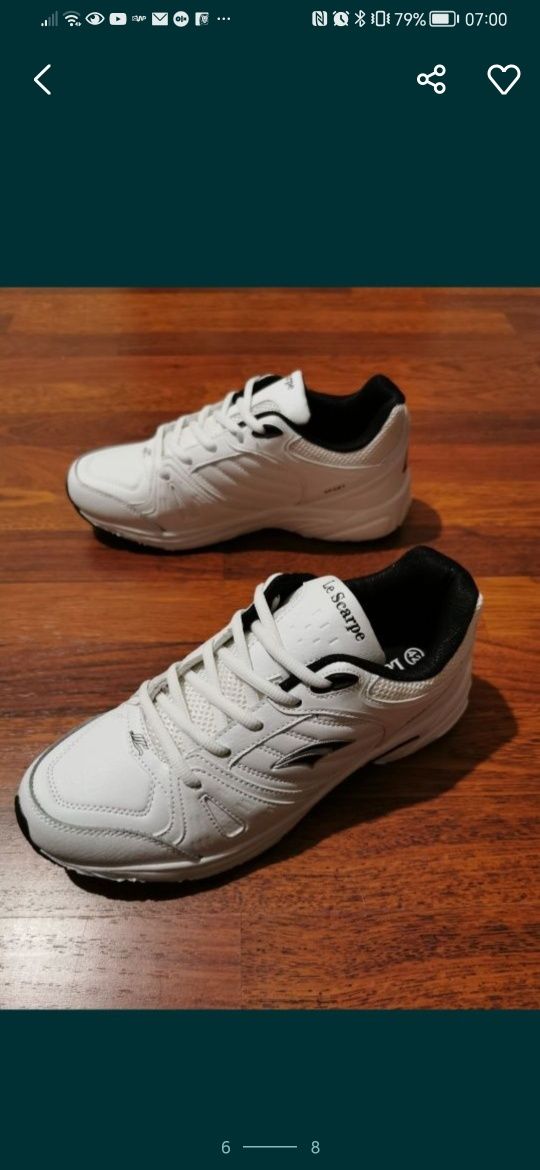 Sportowe Buty Męskie Na Codzień Do Biegania Lekkie Wygodne Białe *