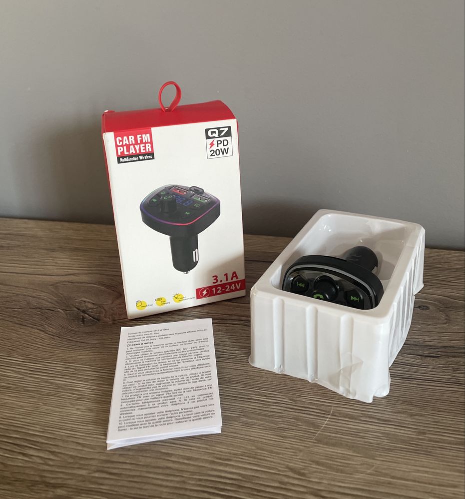 Transmiter samochodowy, odtwarzacz MP3 Bluetooth 5.0