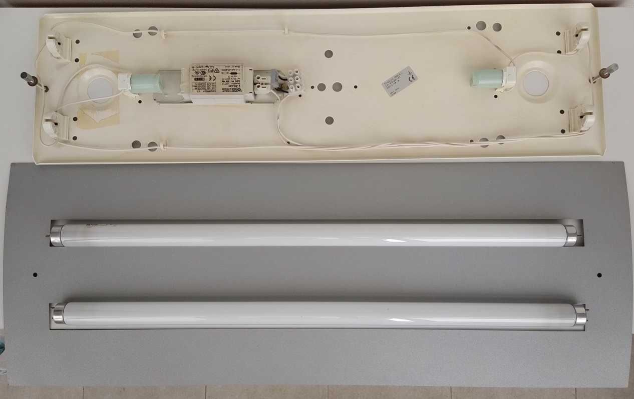 Candeeiro Painel para Teto de Cozinha Look Inox com Lâmpadas extra