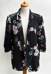Marynarka Blezer Peacocks XL 42 Kwiaty Czarna