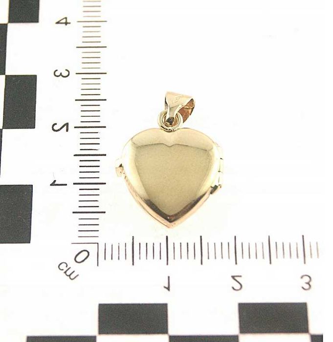 Złoty  wisiorek SEKRETNIK SERCE OTWIERANE złoto p.585 na prezent