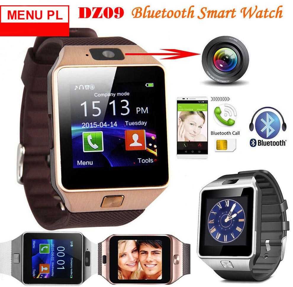 Zegarek Smartwatch DZ09 34 Funkcje Kamera SIM POLSKIE MENU PL Folia