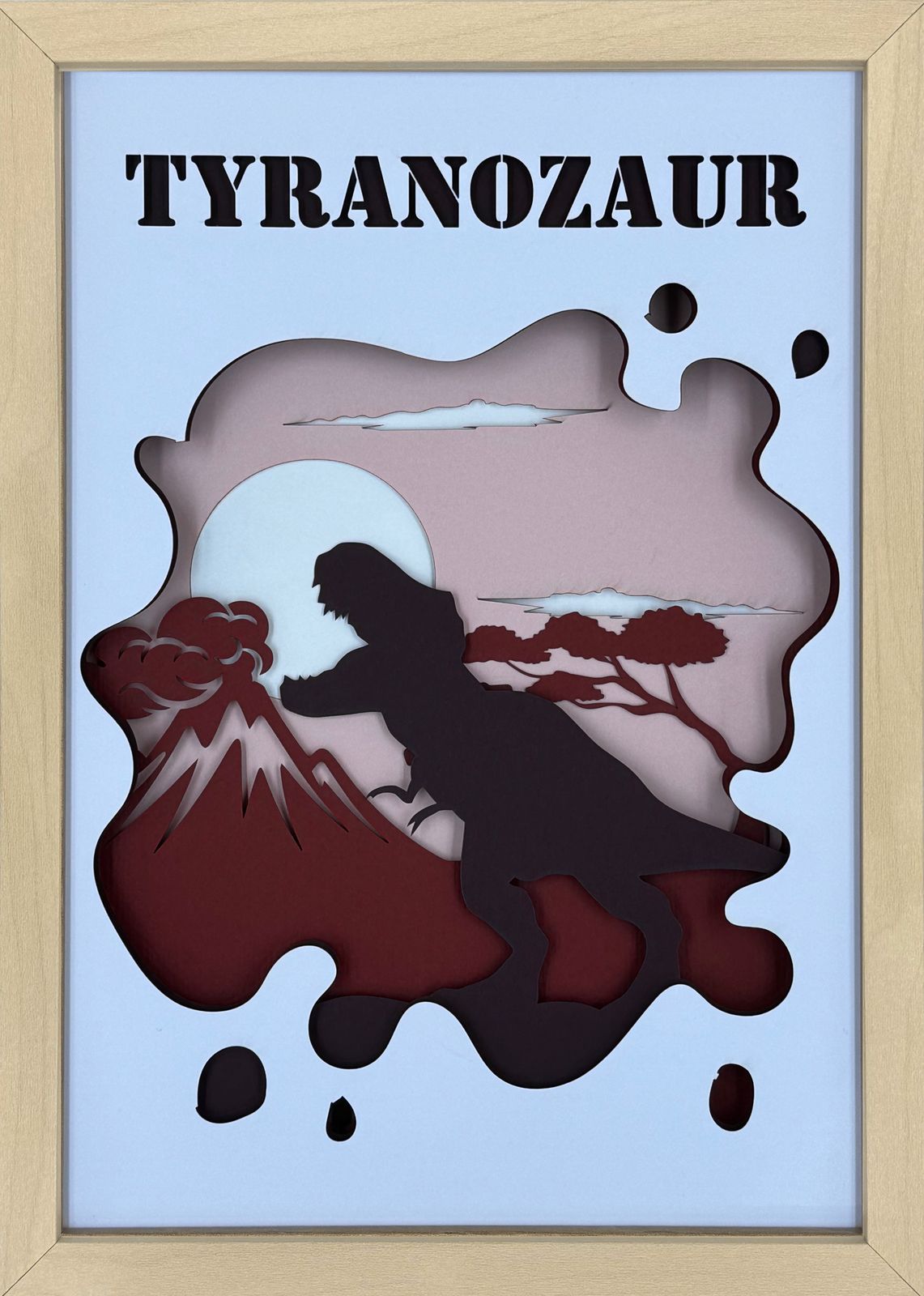 Ramka 3D Shadow Box Tyranozaur