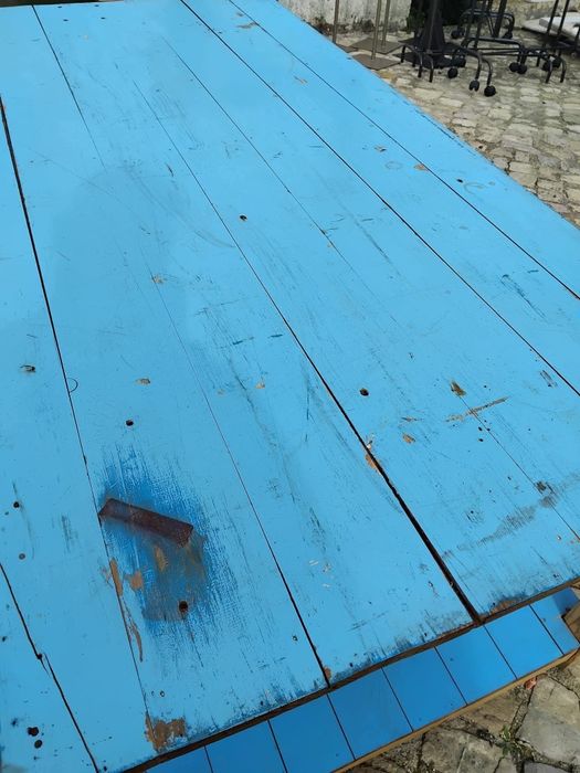 Mesa/bancada rústica