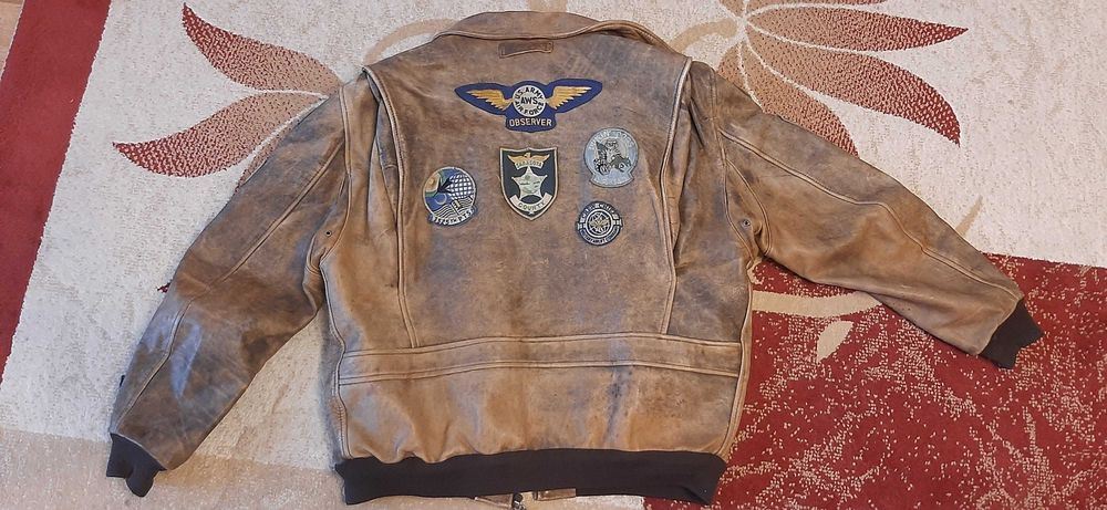 Kultowa kurtka skórzana skóra Top Gun Maverick Psy bomberka pilotka