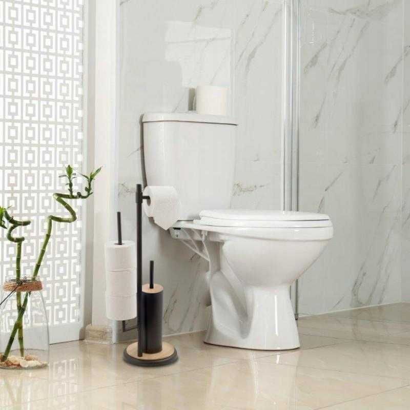 STOJAK UCHWYT NA PAPIER toaletowy i szczotkę do wc toalety