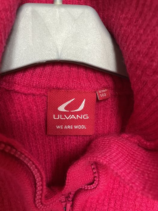 Sweter Golf Ulvang narty wełna 100% 140 cm 9-10 lat różowy