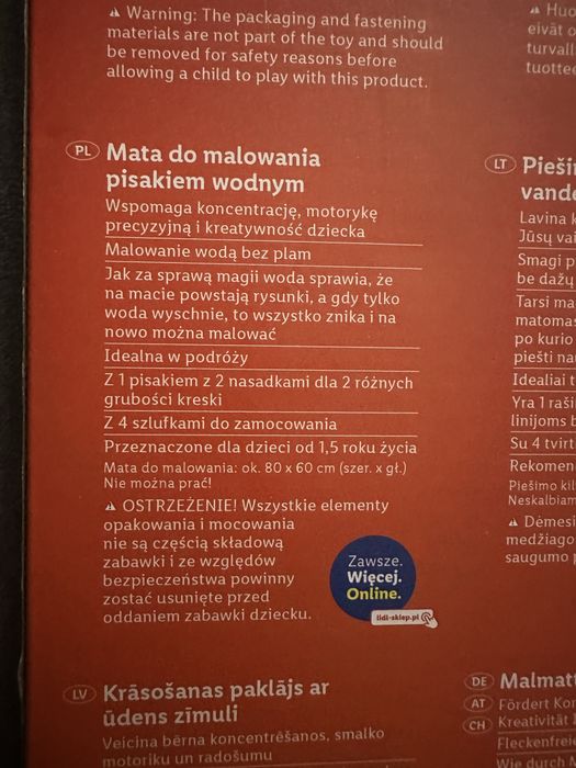 Mata do malowania pisakiem wodnym
