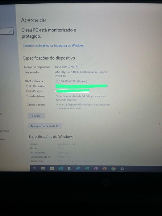 Portatil Hp Pavilion Gaming 15 AMD Ryzen 7 4800H