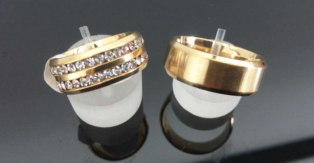 Aliança namoro, compromisso, casamento em ouro laminado 18k