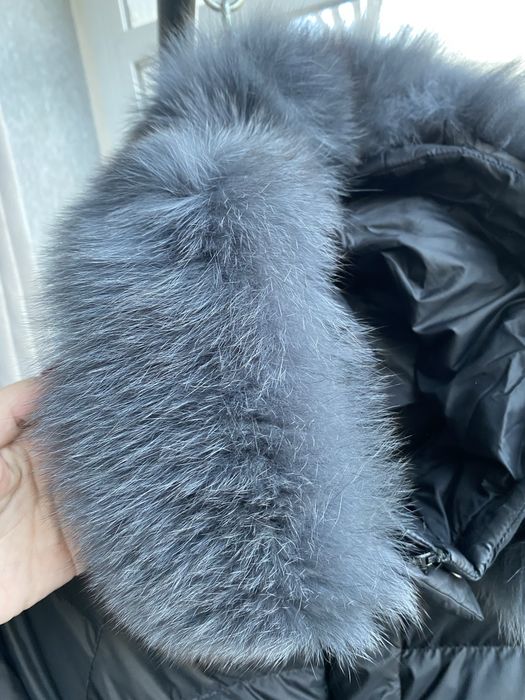 Куртка пуховик з натуральним хутром