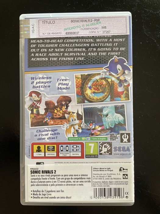Sonic Rivals 2 (PSP Essentials, PAL) | Completo CIB