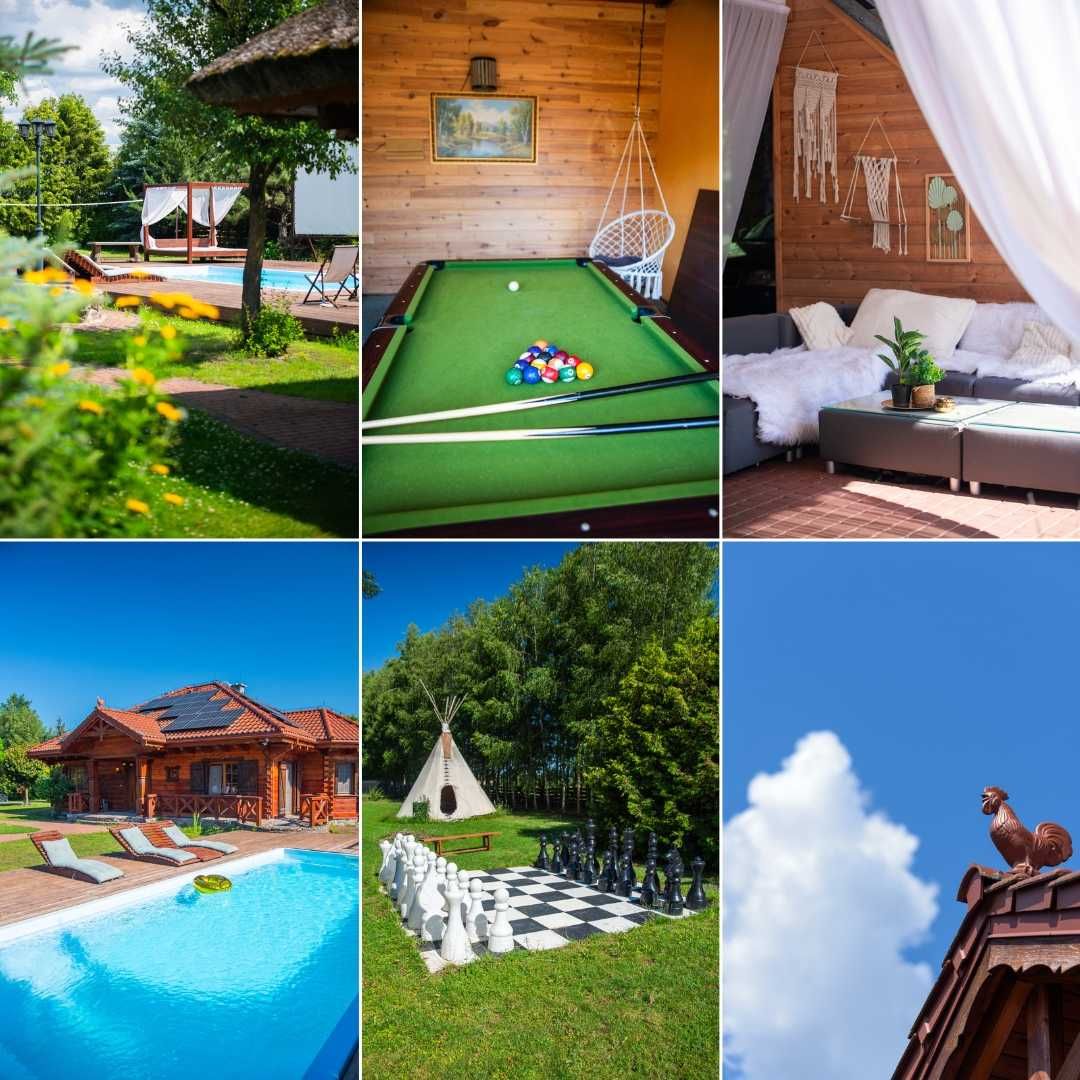 Rezydencja z basenem | Podlasie, jacuzzi, sauna, willa wynajem, 16 os.