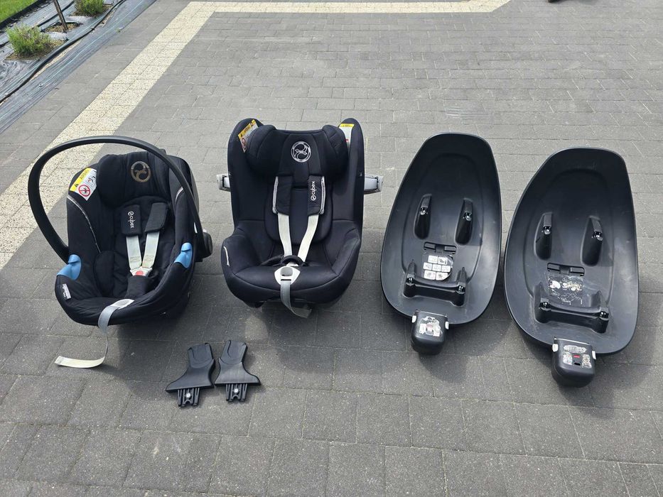 Zestaw: fotelik cybex aton m i sirona z bazami.