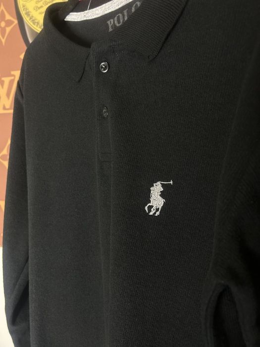 ЦЕНА БЫЛА 3000!Мужской свитер Polo Ralph Lauren черный кофта реглан