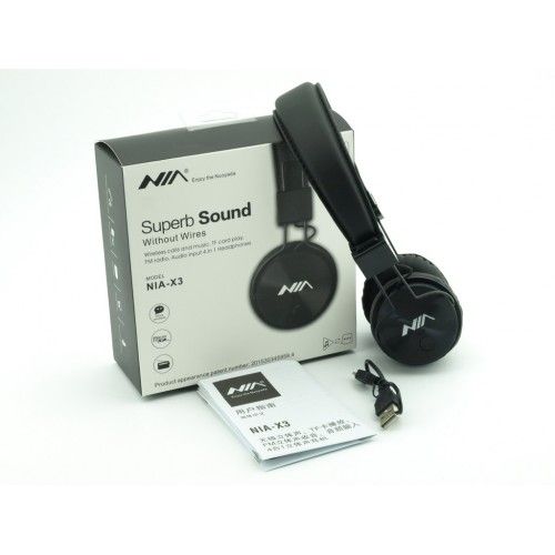 Беспроводные Bluetooth Наушники с MP3 плеером NIA X3 Радио блютуз