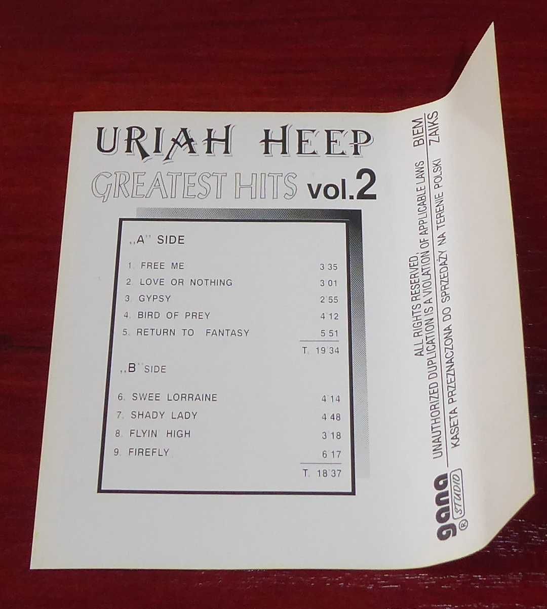 Uriah Heep – Greatest Hits Vol. 2  Cassette