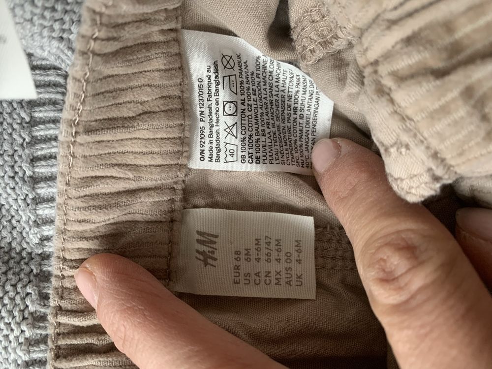 Bawelniany komplet dzieciecy H&M na 68 chlopiec