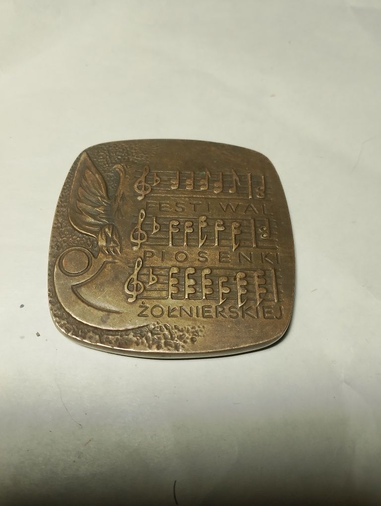 Stary mosiężny medal Kołobrzeg 76.