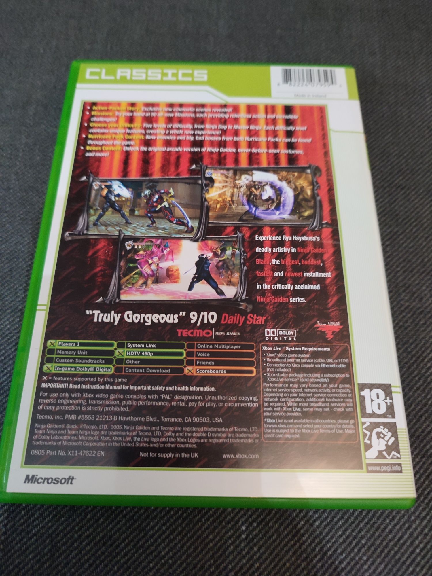 Xbox SVC Chaos SNK vs Capcom Ninja Gaiden Black