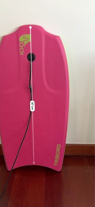 Prancha rosa de bodyboard Tribord
