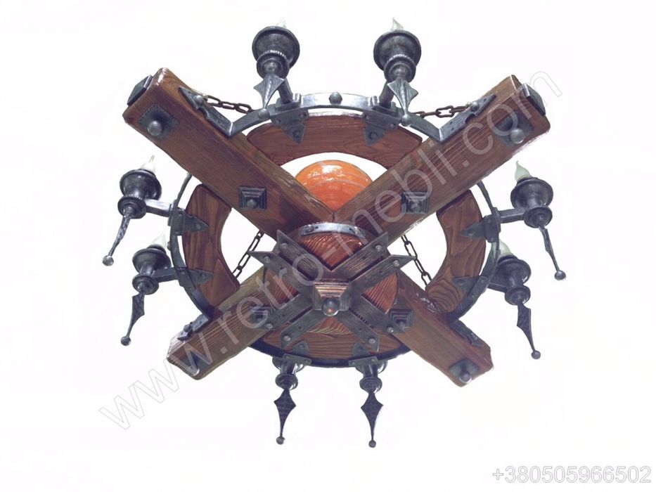 Ковані світильники. Художня ковка. Вироби з металу. Бра. Люстра.