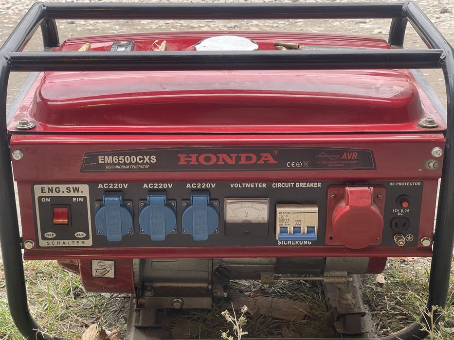 Генератор HONDA em6500cxs 2/3 фазный , 5kw