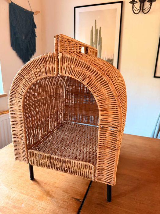 Rezerwacja legowisko dla kota wiklinowe boho domek rattanowy