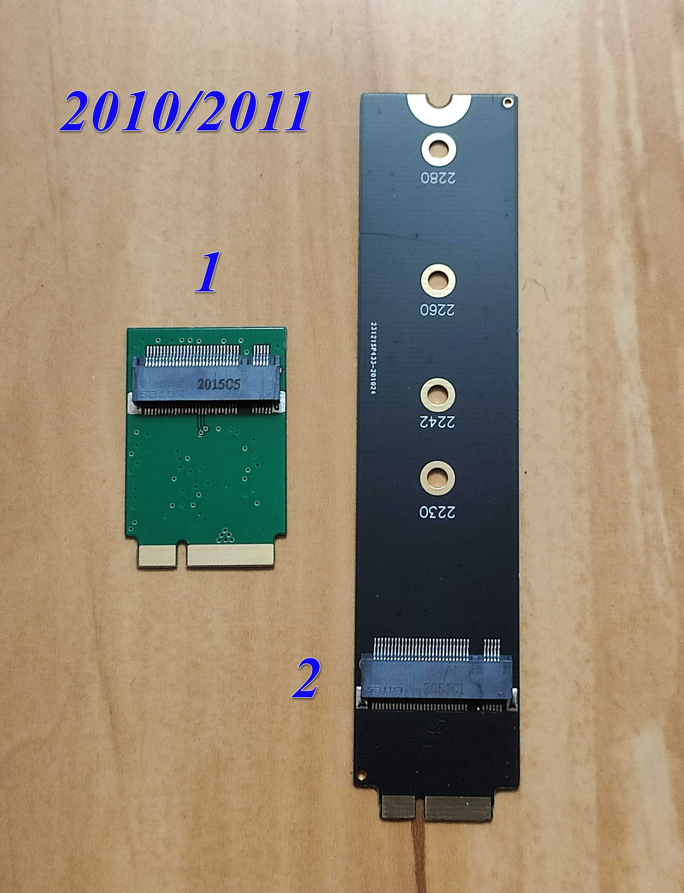 Адаптер переходник для монтажа SSD M.2 и mSATA на Apple MacBook и iMac