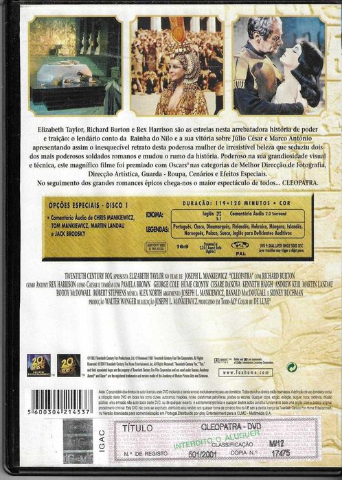Cleopatra (edição 2 DVD) (1963)