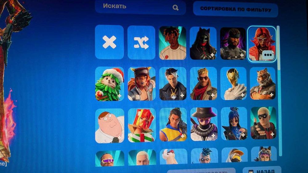 Фортнайт акаунт,  60+ скінів