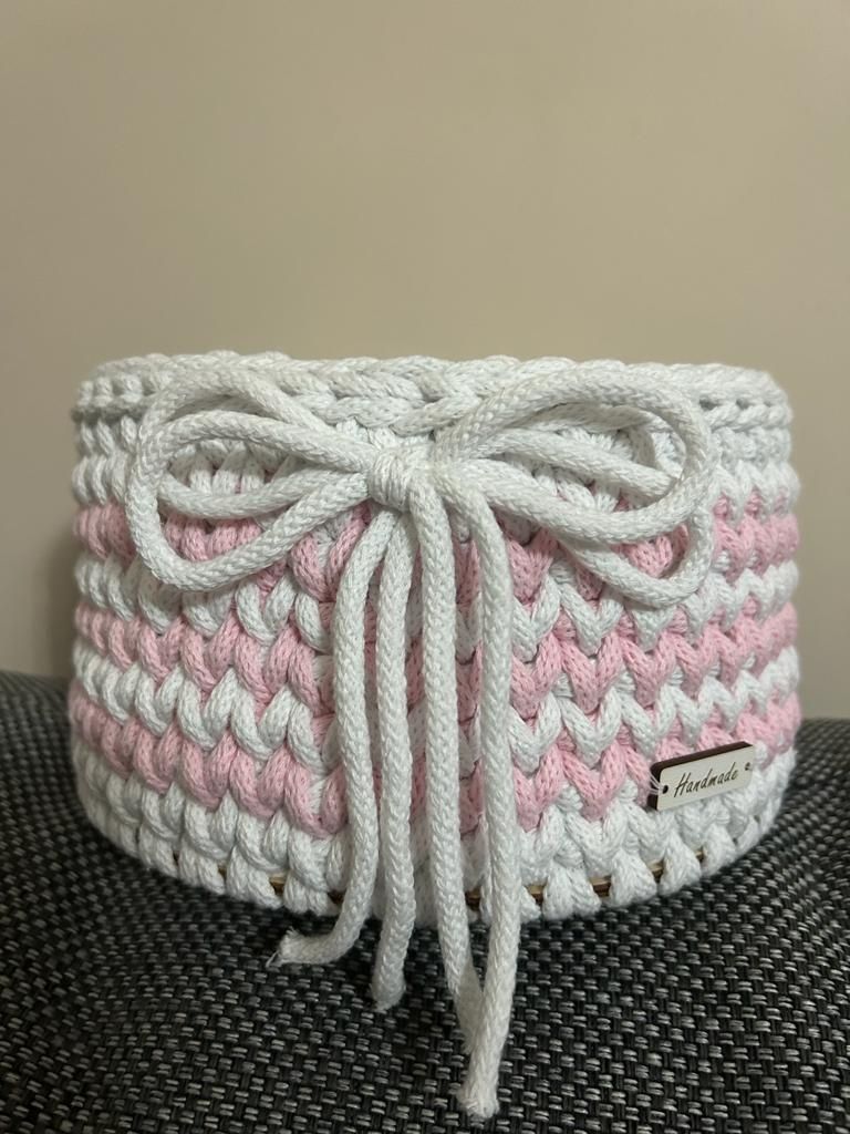 Koszyk,kosz handmade ze sznurka