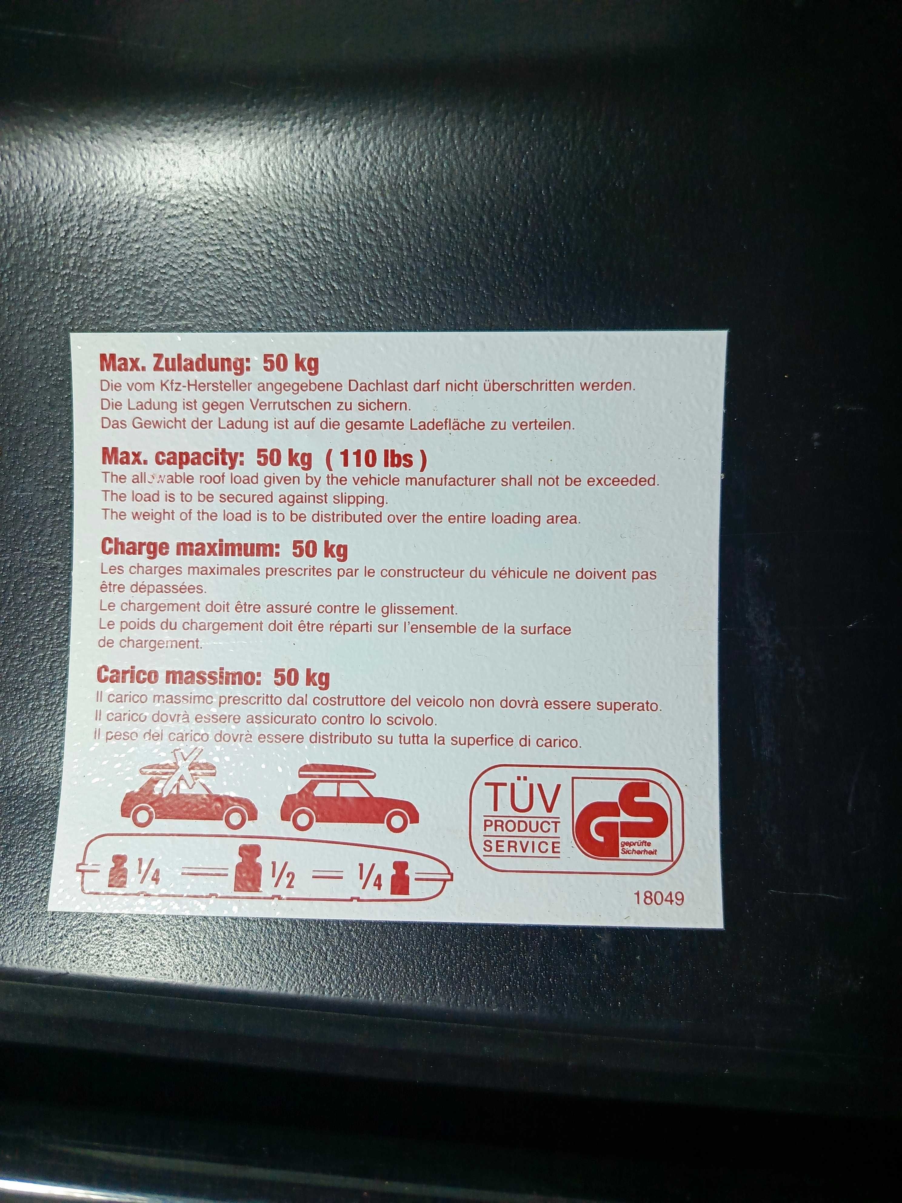 THULE 220cm - box na bagaże - box dachowy - bagażnik dachowy na NARTY