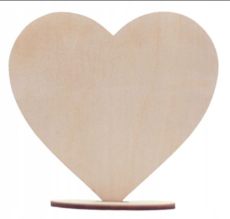 10x SERCE DREWNIANE na podstawce serduszko ze sklejki 9cm X  10cm