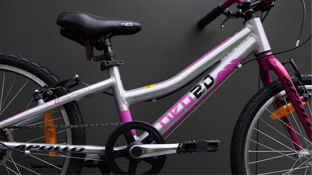 Велосипед дитячий Apollo Neo 20 Girl (сріблясто-рожевий)