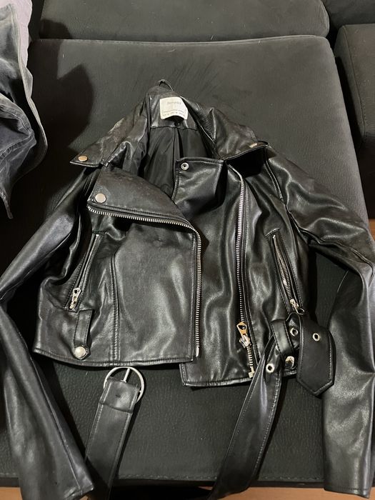 Blusao couro preto Berskha