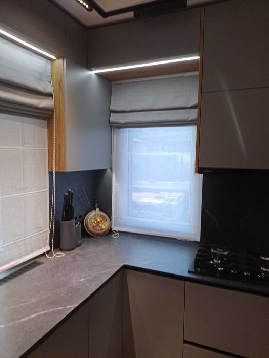 Римська штора з тюлью