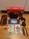 Nintendo switch v2 szare z szybką ochronną, 2 gry oraz etui