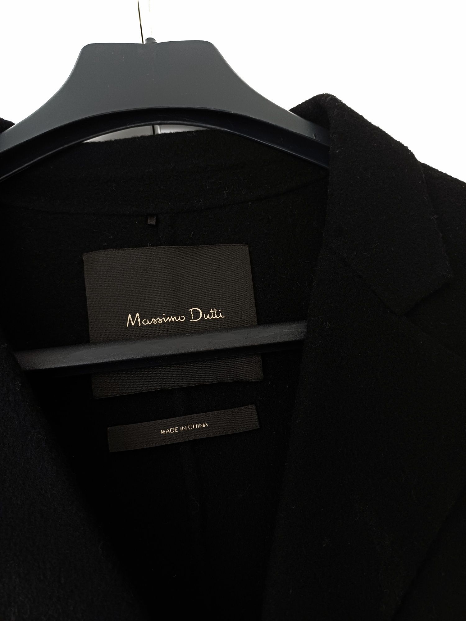 Massimo Dutti wełniany płaszcz krótki przejściowy wełniana kurtka hit